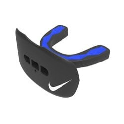 NUU47-091_Protège dent + protège lèvre Nike Hyperflow Adulte Noir et bleu avec strap et saveur