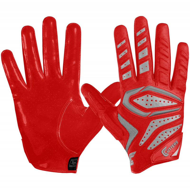 guantes de futbol americano Cutters The Gamer 2.0 rojo