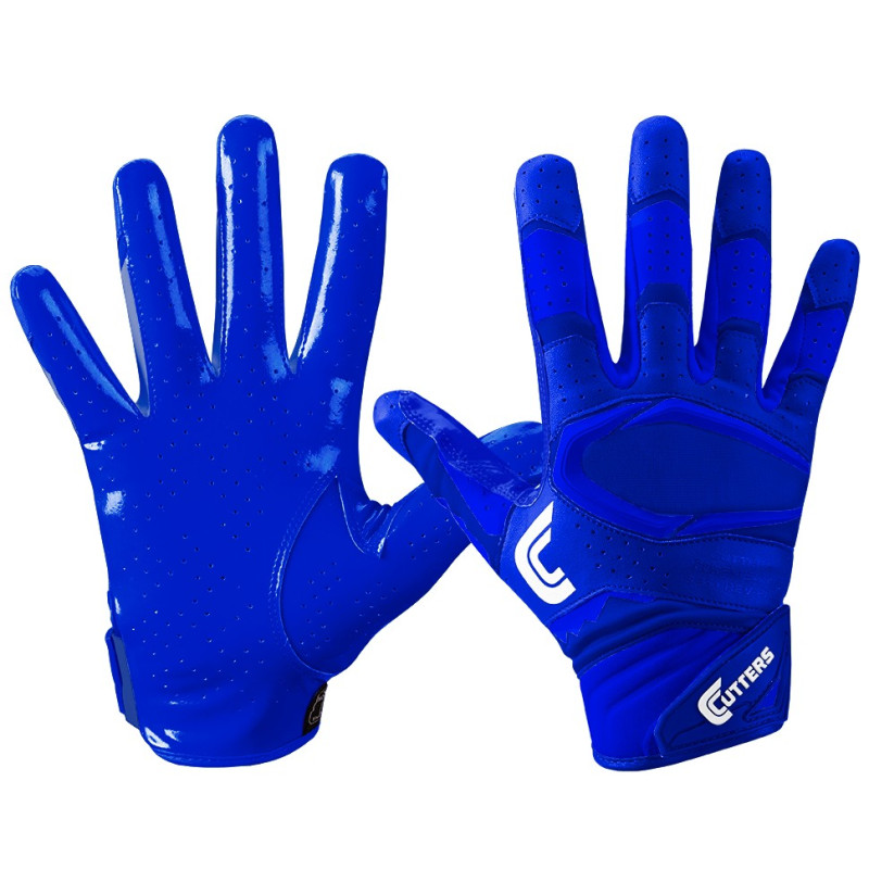 Gants de football américain Cutters S451 REV pro Solid bleu Gants de football américain Cutters S451 REV pro Solid bleu