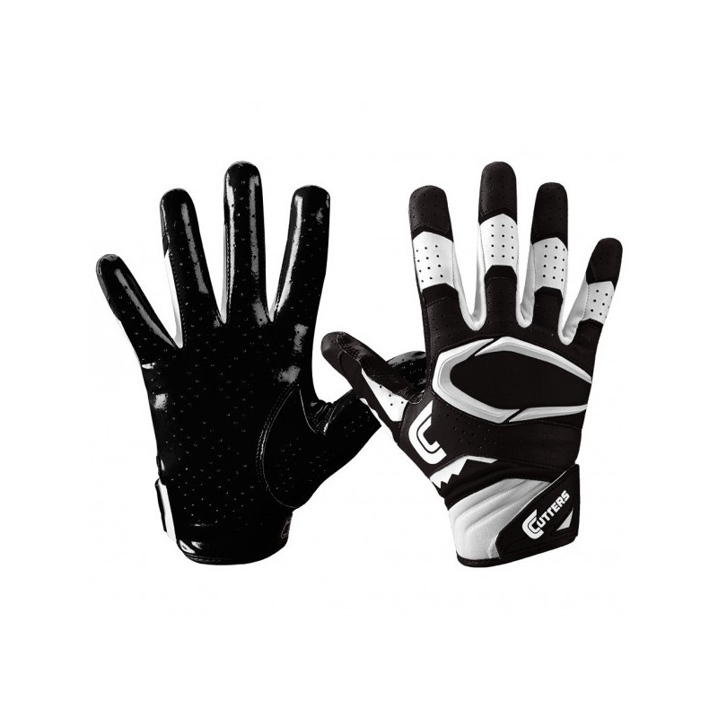 Gants de football américain Cutters S451 REV Pro 2.0 Noir pour junior Gants de football américain Cutters S451 REV Pro 2.0 Noir pour junior