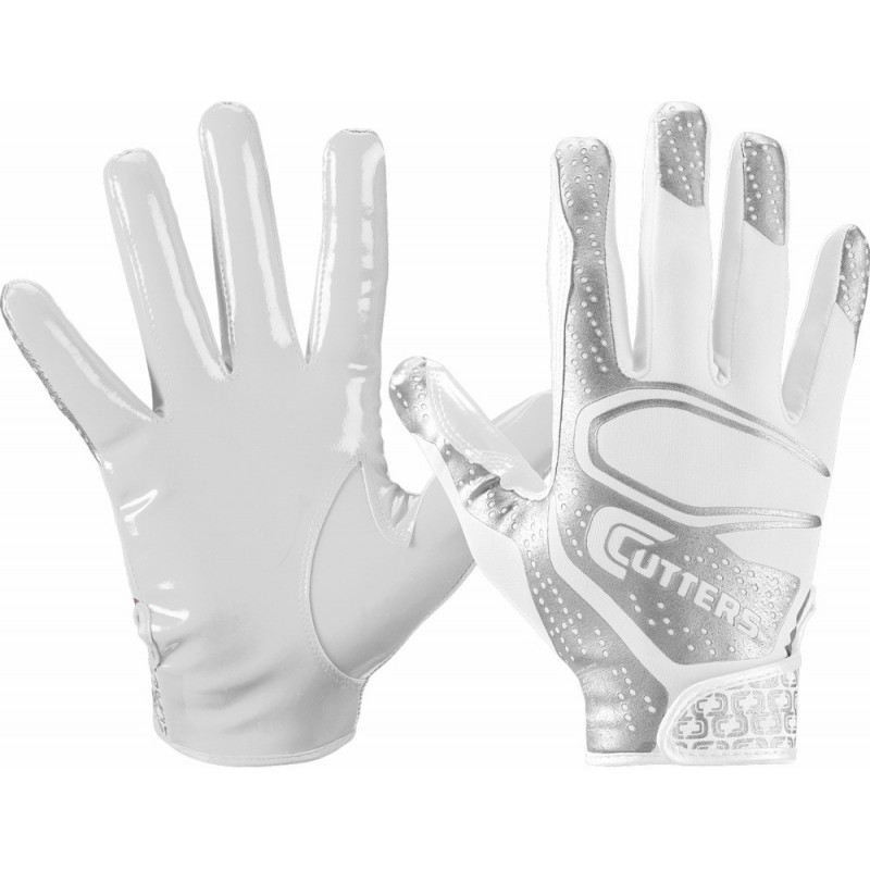 guantes de futbol americano Cutters REV 2.0 blanco