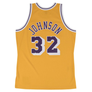 Maillot NBA Magic Johnson Los Angeles Lakers 1984-85 Mitchell & ness Hardwood Classics jaune
