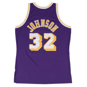 Maillot NBA swingman Magic Johnson Los Angeles Lakers 1984-85 Hardwood Classics Mitchell & ness violet