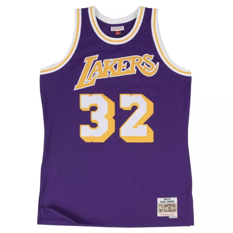 195662_Maillot NBA swingman Magic Johnson Los Angeles Lakers Hardwood Classics Mitchell & ness violet