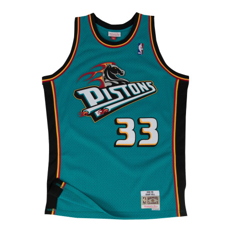 Camiseta NBA Grant Hill Detroit Pistons 1998 Mitchell & ness Hardwood Classics verde