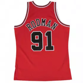 Mitchell & ness NBA swingman Jersey Denis Rodman Chicago Bulls Hardwood Classics rojo