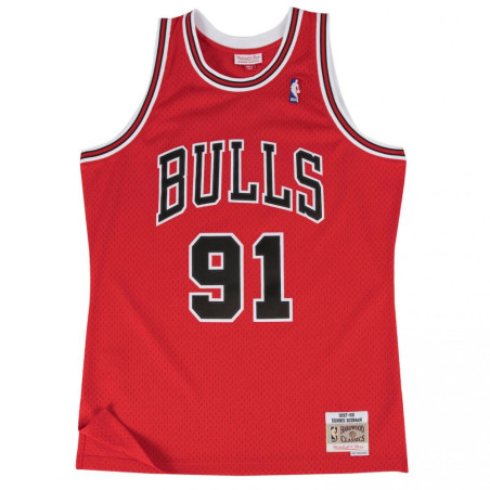 Mitchell & ness Hardwood Classics NBA Jersey Dennis Rodman Chicago Bulls 1997-98 red