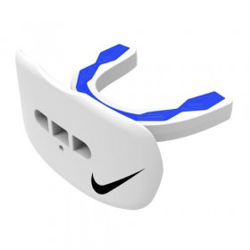 Protège dent+Lèvre Nike Hyperflow Adulte Blanc avec strap et saveur Framboise Bleu