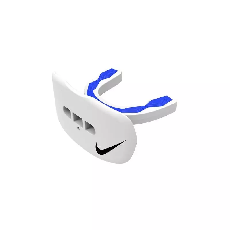 Protège dent+Lèvre Nike Hyperflow Adulte Blanc avec strap et saveur Framboise Bleu