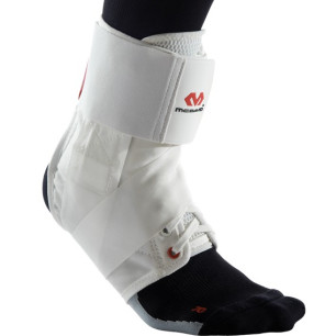 Mcdavid ankle brace covered laces white