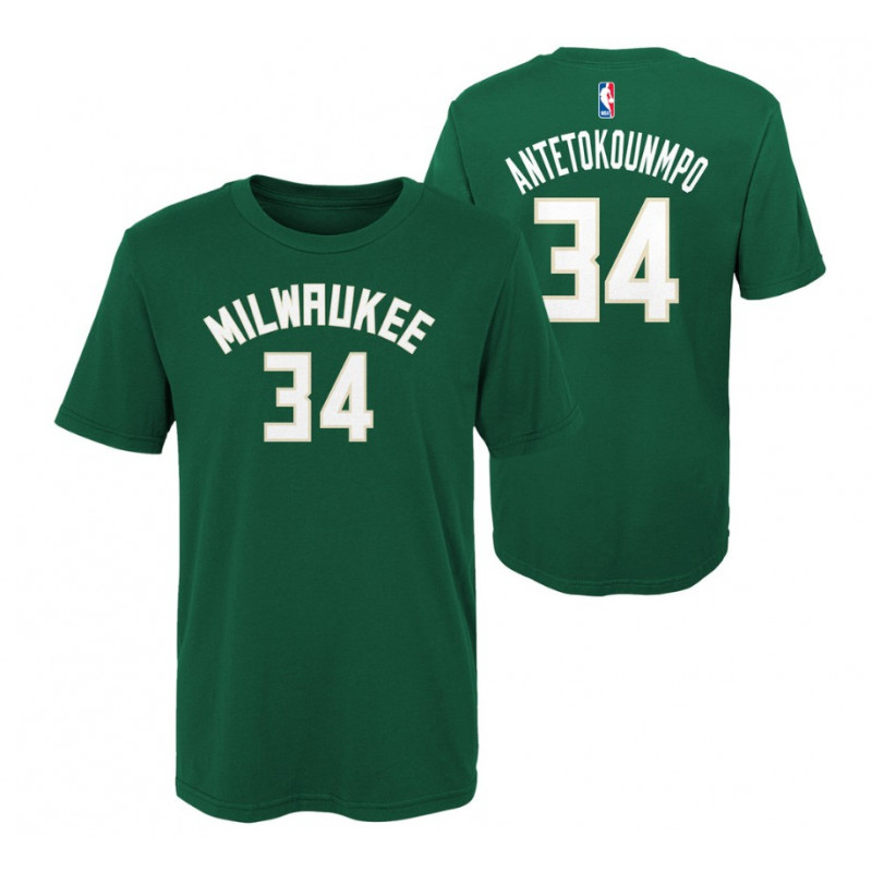 T-shirt NBA Giánnis Antetokoúnmpo Milwaukee Bucks green para nino