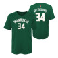 T-shirt NBA Giánnis Antetokoúnmpo Milwaukee Bucks green para nino