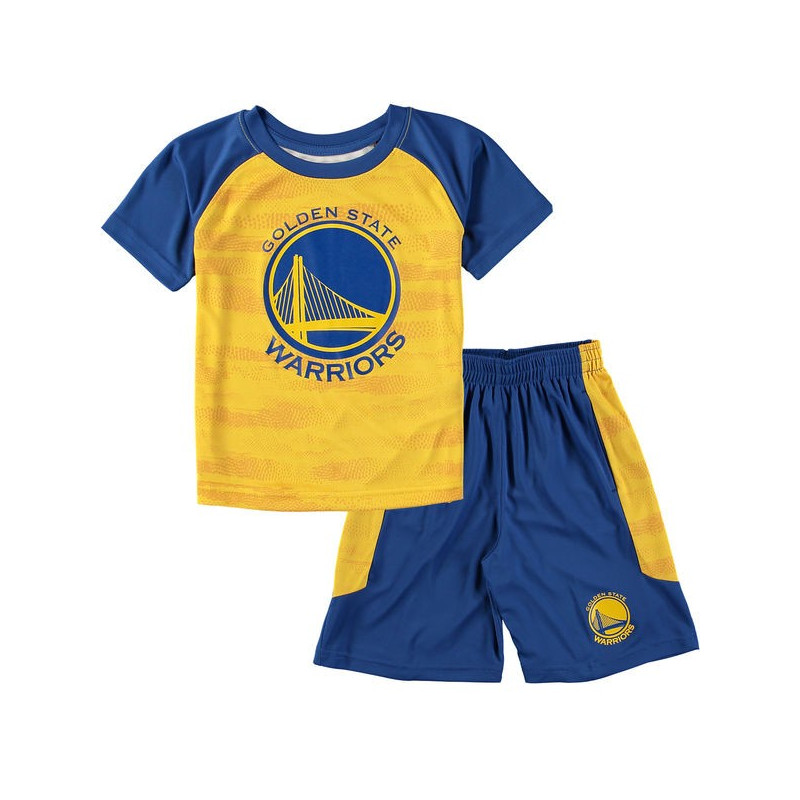 T-shirt y short NBA Golden State Warriors azul para nino