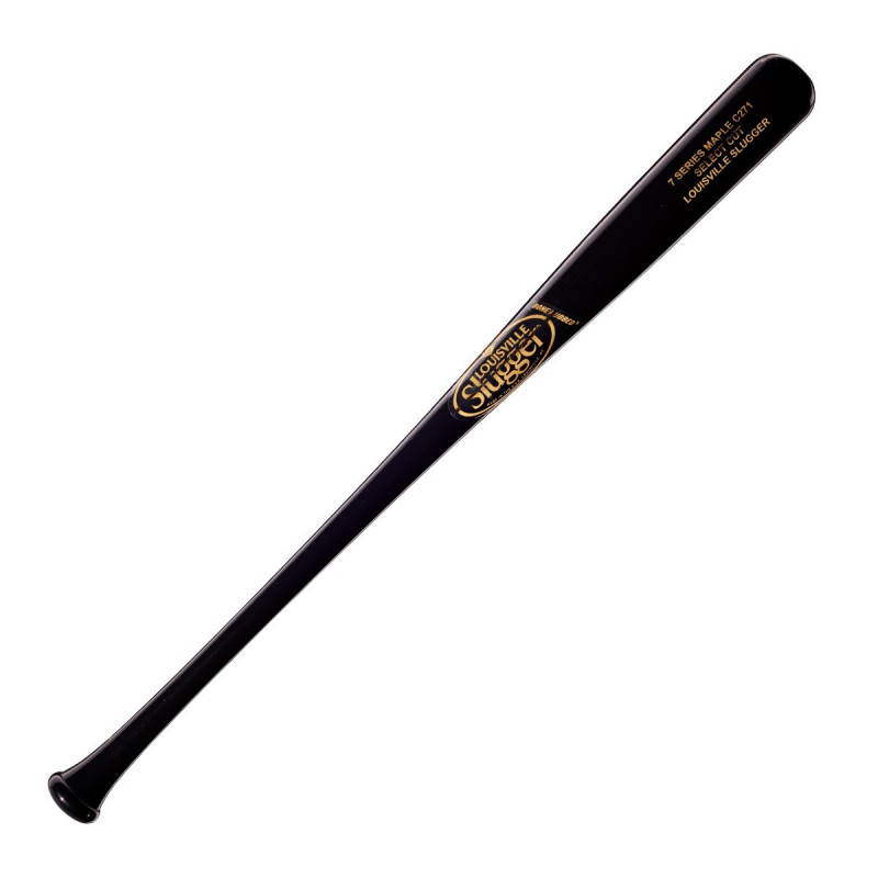 Murciélago de béisbol de madera Louisville Slugger C271 Black / Gold