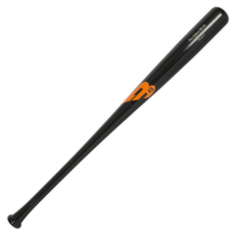 B45 Wood Baseball Bat B110 Yellow Birch negro orange