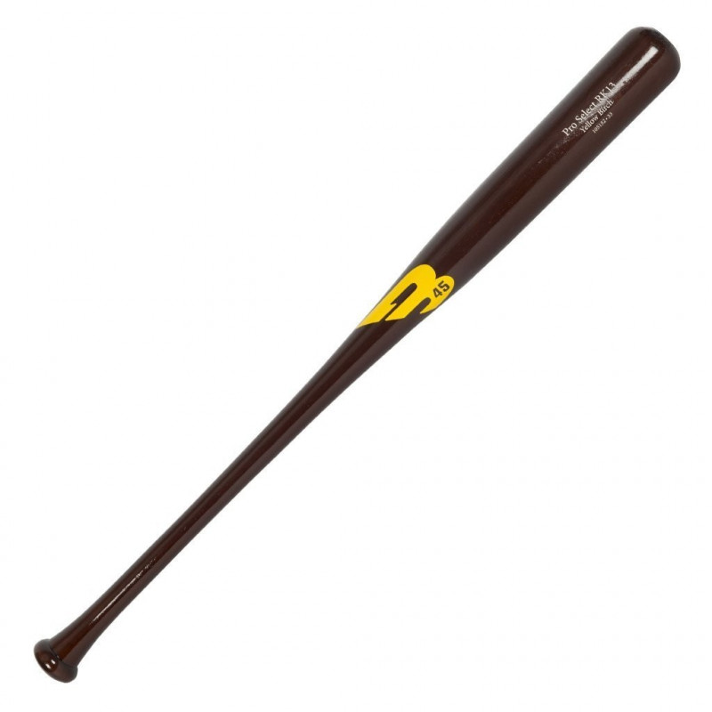 RK13-NJ_Batte de Baseball en bois B45 Pro Select RK13 marron et jaune