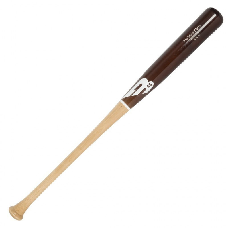 B45 pro select B243V Wood Baseball Bat Yellow Birch maroon