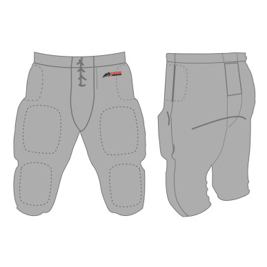 SPORTLANDPANTGRY_Pantalon de football américain Sportland gris pour adulte