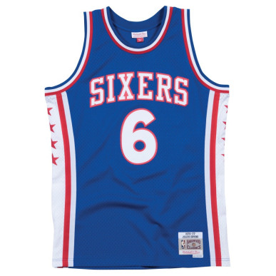 NBA Swingman Julius Erving Philadelphia 76ers 1976-77 Hardwood Classics Mitchell & ness Blue