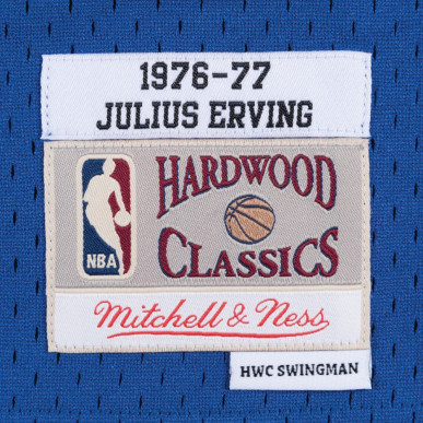 NBA Swingman Julius Erving Philadelphia 76ers 1976-77 Hardwood Classics Mitchell & ness Blue