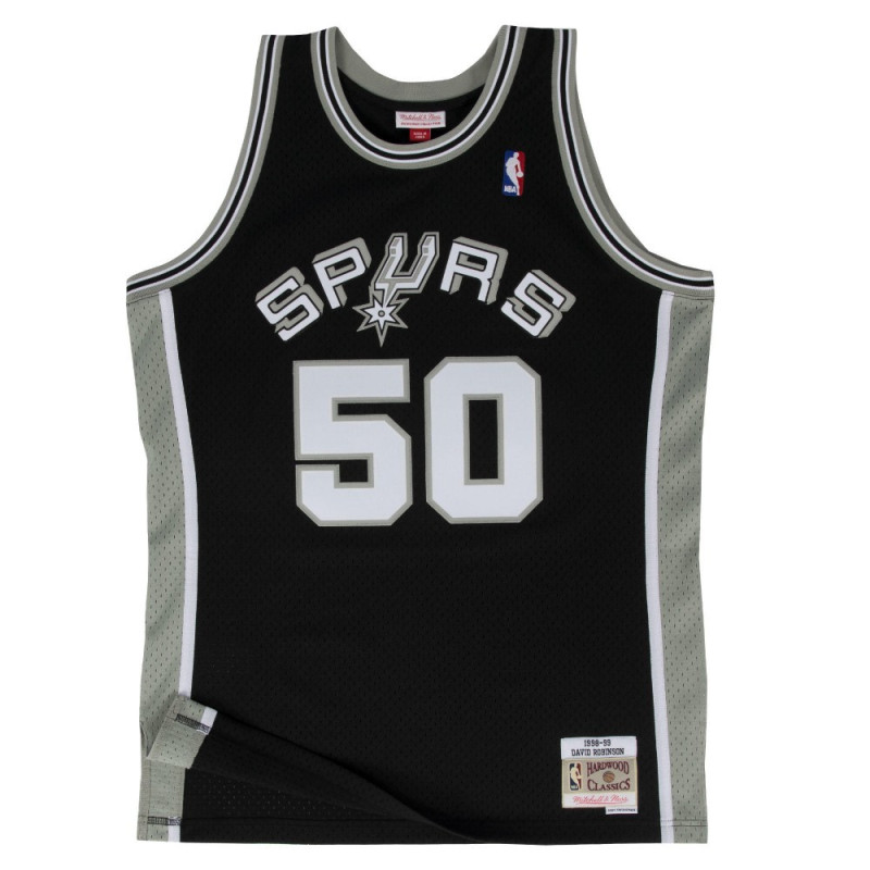 Maillot NBA swingman David Robinson San Antonio Spurs 1998-99 Hardwood Classics Mitchell & ness noir Maillot NBA swingman David Robinson San Antonio Spurs 1998-99 Hardwood Classics Mitchell & ness noir