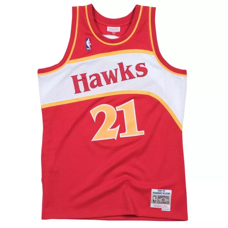 camiseta Mitchell & ness NBA swingman Hardwood classics Dominique Wilkins Atlanta Hawks 1986-87 rojo