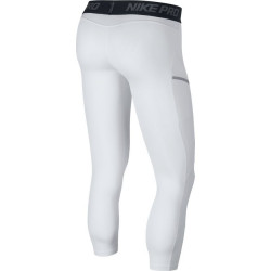 925821-100_Bas de compression 3/4 Nike pro Dry Basketball Tights Blanc pour homme