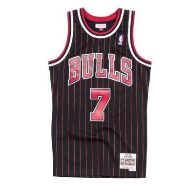 Maillot NBA Tony Kukoc Chicago Bulls 1995-96 Mitchell & ness Hardwood Classics Noir rayé