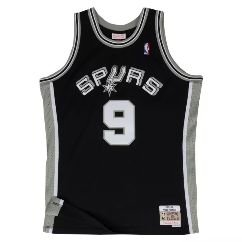 Camiseta NBA Tony Parker San Antonio SPURS 2001-02 Mitchell & Ness Hardwood Classics Swingman Negra