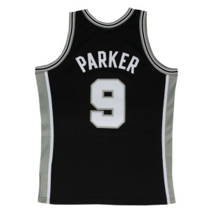 Camiseta NBA Tony Parker San Antonio SPURS 2001-02 Mitchell & Ness Hardwood Classics Swingman Negra