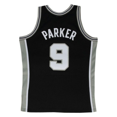 MN-NBA-353J-321-FGYTPA_Maillot NBA Tony Parker San Antonio SPURS 2001-02 Mitchell & ness Hardwood Classics swingman Noir