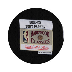 MN-NBA-353J-321-FGYTPA_Maillot NBA Tony Parker San Antonio SPURS 2001-02 Mitchell & ness Hardwood Classics swingman Noir