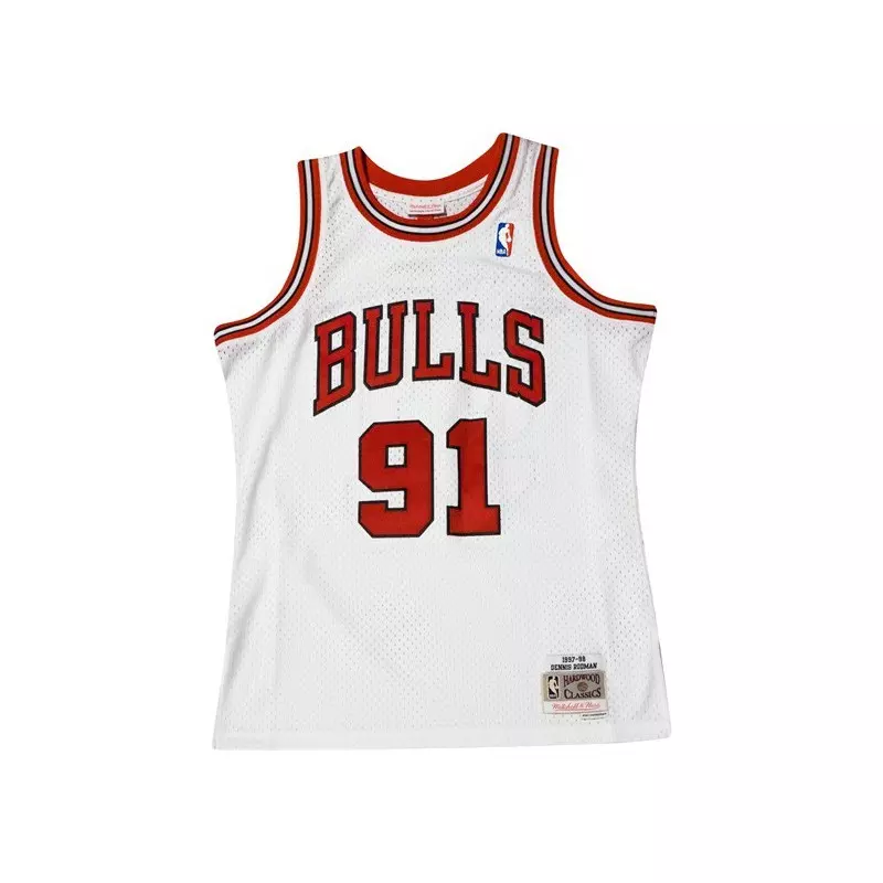 Camiseta NBA Dennis Rodman Chicago Bulls 1995-96 Hardwood Classic Swingman blanco