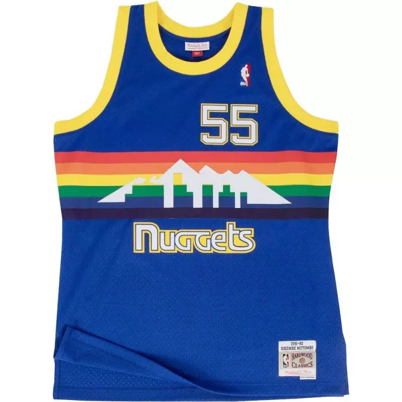 Mitchell & ness Hardwood Classic Swingman NBA jersey Dikembe Mutombo Denver Nuggets 1991-92 azul