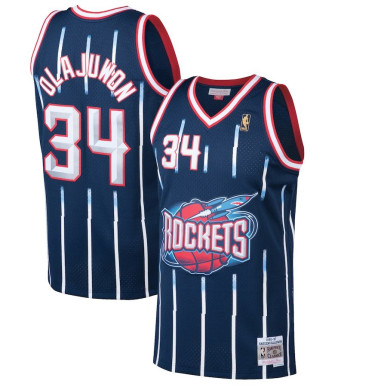 Mitchell & ness Hardwood Classic jersey NBA swingman Jersey Hakeem Olajuwon Houston 1996-97 navy
