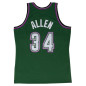 Mitchell & ness Hardwood Classic NBA Jersey Ray Allen Millwaukee Bucks 1996-97 green