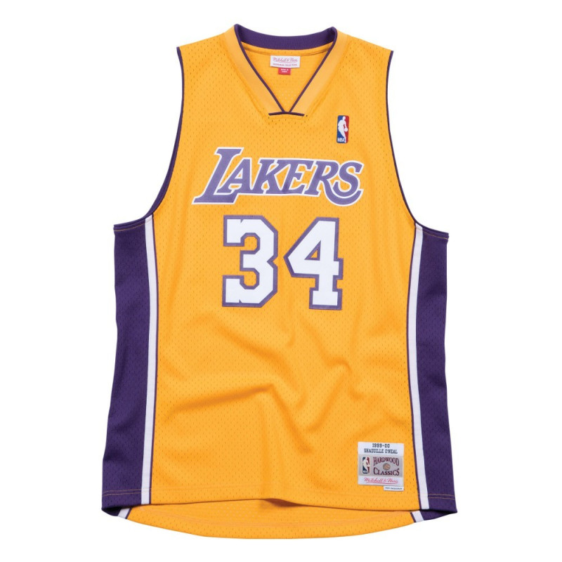 Mitchell & ness NBA swingman Hardwood Classic Jersey Shaquille O'Neal Los Angeles Lakers 1999-00 Yellow Mitchell & ness NBA swingman Hardwood Classic Jersey Shaquille O'Neal Los Angeles Lakers 1999-00 Yellow