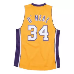 BA84QV-LAL-D_Maillot NBA swingman Shaquille O'Neal Los Angeles Lakers Hardwood Classics Mitchell & ness jaune