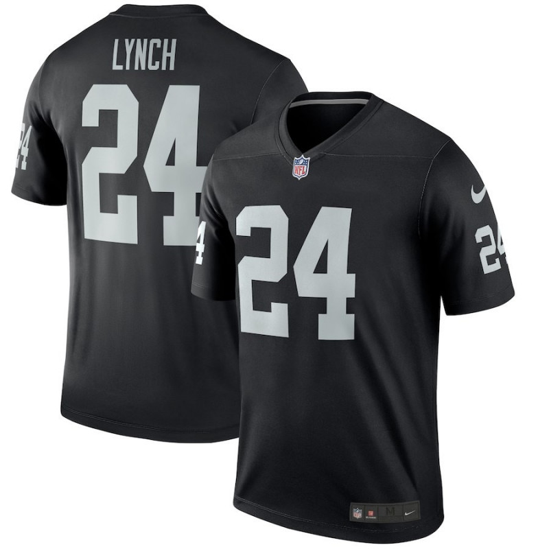 EZ1B3N1P9LYNCH_Maillot NFL Marshawn Lynch Oakland Raiders Nike Game Team pour enfant Noir