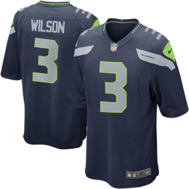 EZ1B7N1P9WILSON_Maillot NFL Seattle Seahawks Russell Wilson Nike Game Team pour junior Bleu marine