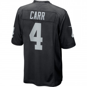 EZ1B7N1P9CARR_Maillot NFL Derek Carr Oakland Raiders Nike Game Team pour junior Noir