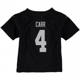 EZ1B3N1P9CARR-Maillot NFL Derek Carr Oakland Raiders Nike Game Team pour enfant Noir
