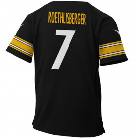 EZ1B3N1P9ROTH_Maillot NFL Ben Roethlisberger Pittsburgh Steelers Nike Game Team pour enfant Noir