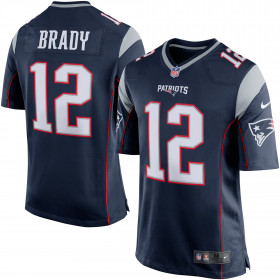 EZ1B7N1P9BRAD_Maillot NFL Tom Brady New England Patriots Nike Game Team pour Junior Bleu Marine