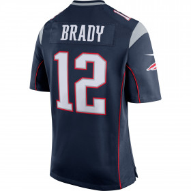 EZ1B7N1P9BRAD_Maillot NFL Tom Brady New England Patriots Nike Game Team pour Junior Bleu Marine