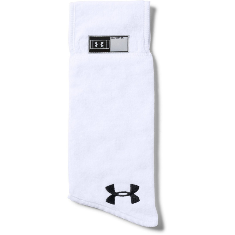 1304700-100_Serviette de football américain Under armour Undeniable Player Towel blanc