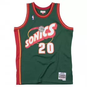 Camiseta NBA Gary Payton Seattle Supersonics 1995-96 Mitchell & Ness Hardwood Classic Swingman Verde