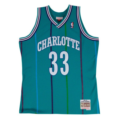 353J-3CT-FGYA5J-CHAHOR_Maillot NBA Alonzo Morning Charlotte Hornets 1992-93 Mitchell & ness Hardwood Classic swingman Bleu