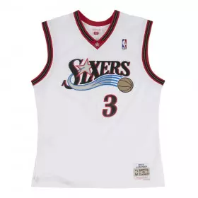 Camiseta NBA Allen Iverson Philadelphia Sixers 2000-01 Mitchell & Ness Hardwood Classic Swingman Blanco