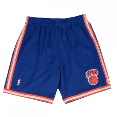 MN-NBA-540B-NYKNIC-ROY_Short NBA New York Knicks 1991-92 Mitchell & Ness Swingman Road Bleu pour Homme